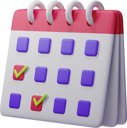 Calender 3d icon render